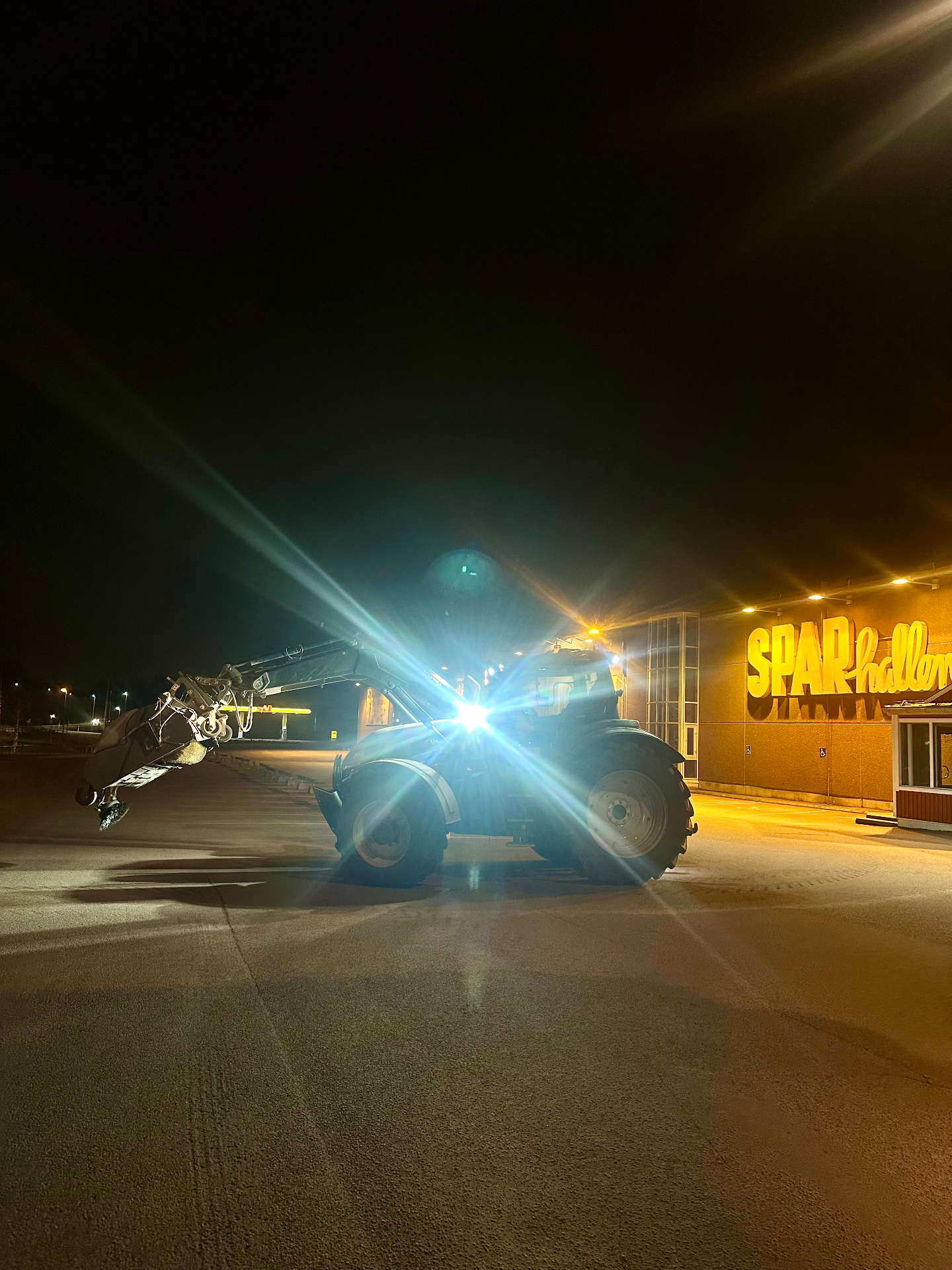 Sandsopning vid Sparhallen nattetid